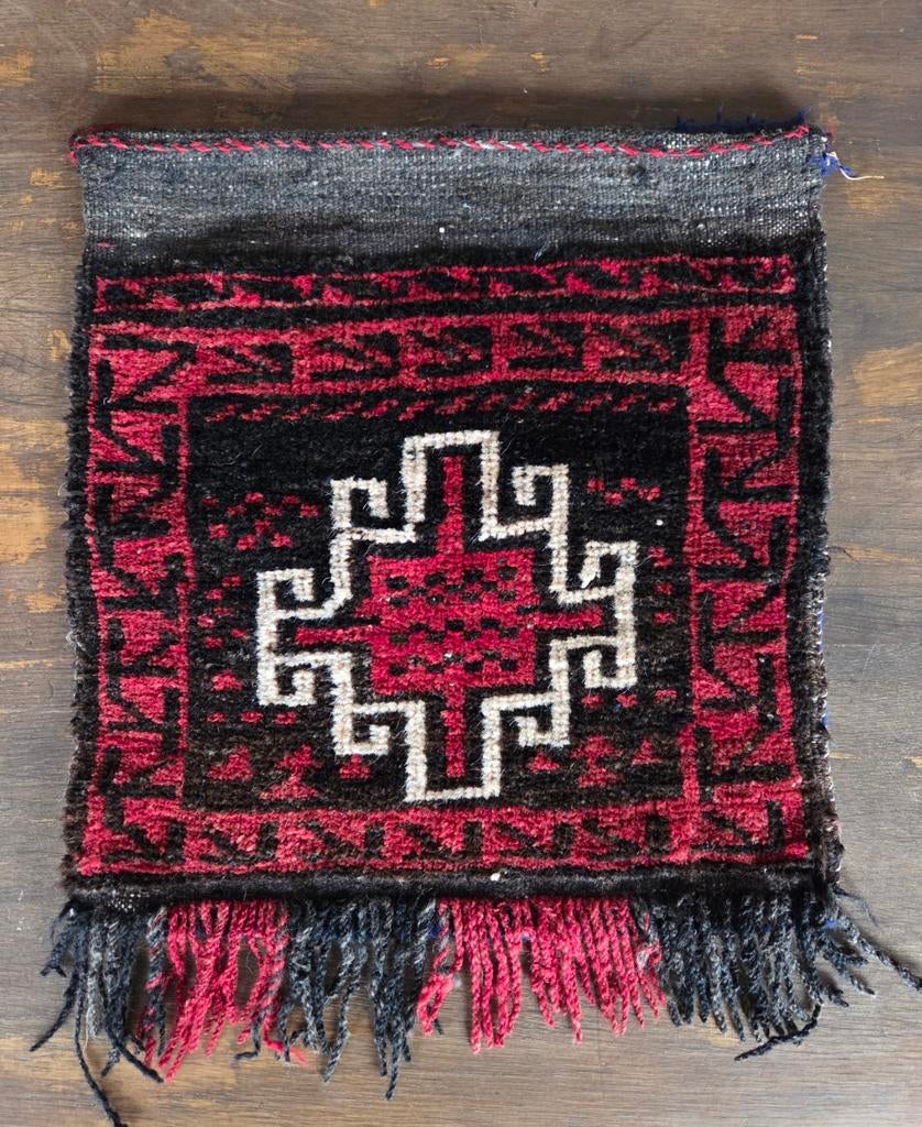 Vintage handgeknoopte Afghaanse Baluch nomadische tas, Ophalen of Verzenden