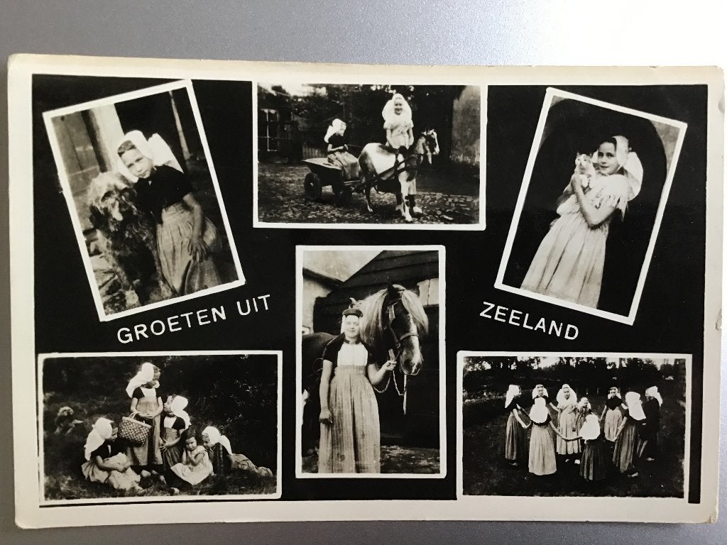 Oude ansichtkaart Renesse Goes Groeten uit Zeeland - 1955, Verzamelen, Ansichtkaarten | Nederland, Ophalen of Verzenden, 1940 tot 1960