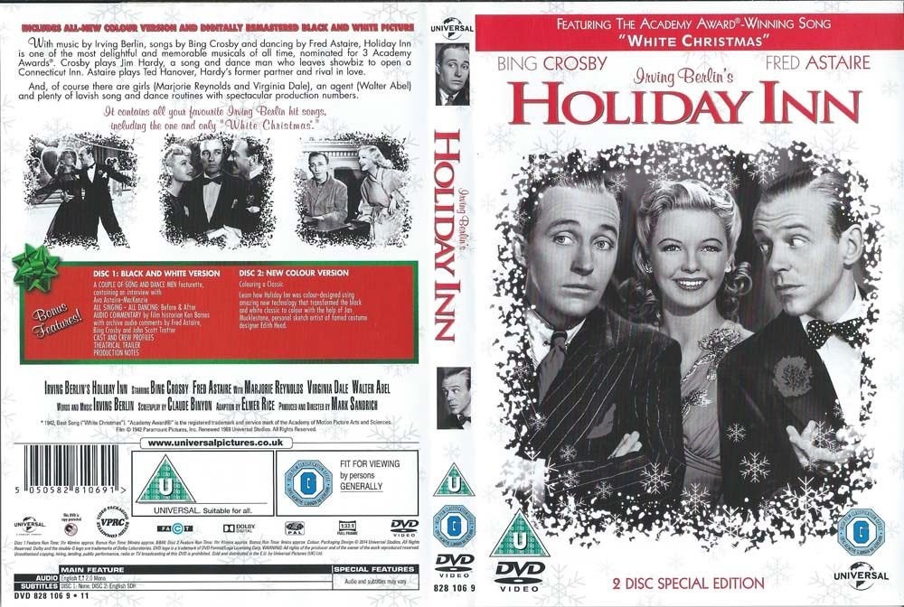 Holiday Inn 1942 kleur en zwart wit versie 2DVD met Bing, Cd's en Dvd's, Alle leeftijden, Ophalen of Verzenden, Zo goed als nieuw