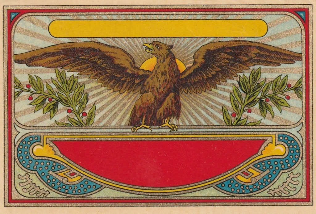 etiket V-2104   sigarenbanden, Ophalen of Verzenden, Zo goed als nieuw, Sigarenbandjes