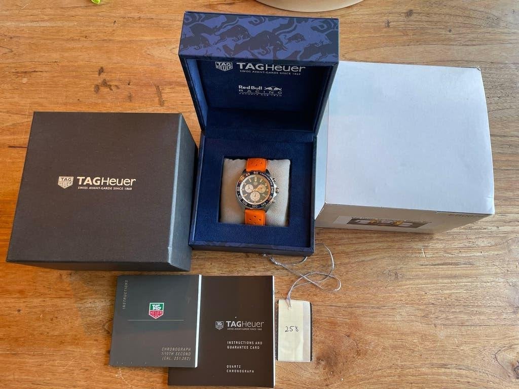 TAG Heuer Max Verstappen Limited Edition CAZ101B Full Set, Ophalen, Staal, Polshorloge, Kunststof