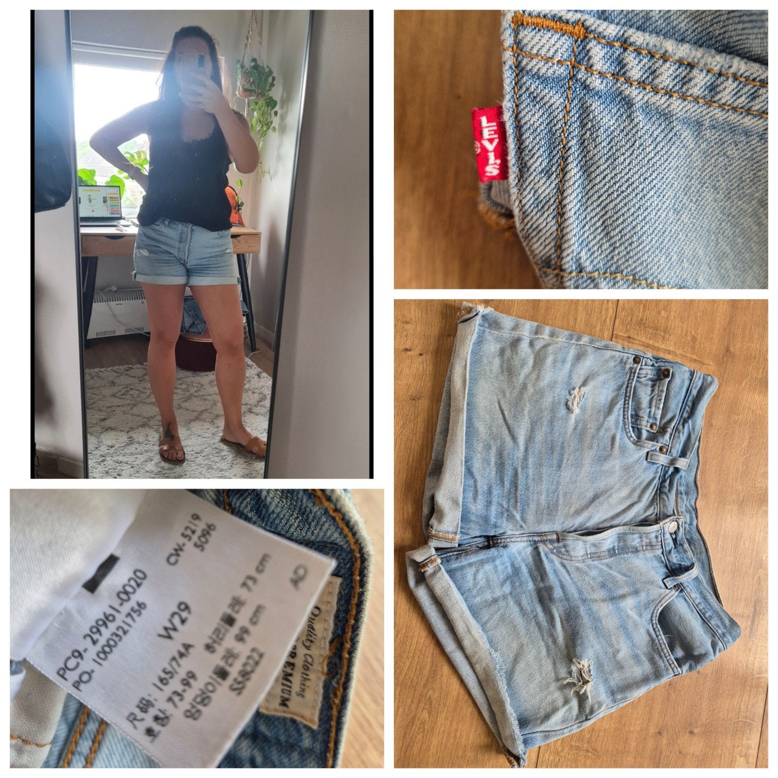 Zgan Levi's jeans short maat 29, Kleding | Dames, Kort, Blauw, Ophalen of Verzenden, Zo goed als nieuw