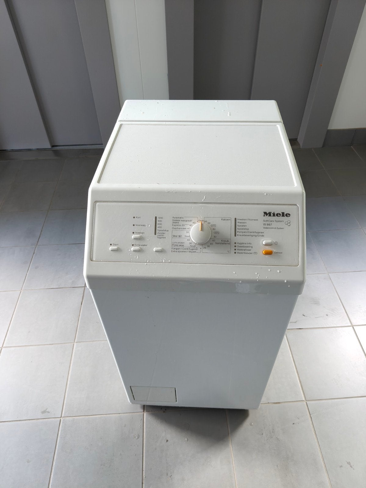 Miele W 667 Bovenlader Wasmachine - SoftCare System, Ophalen, Gebruikt, Bovenlader, Wolwasprogramma