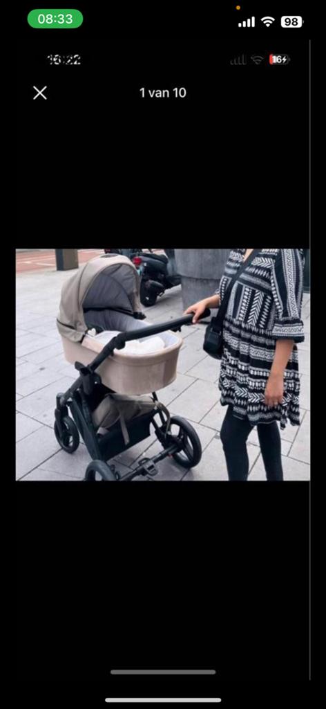 Born lucky kinderwagen taupe, Ophalen, Zo goed als nieuw