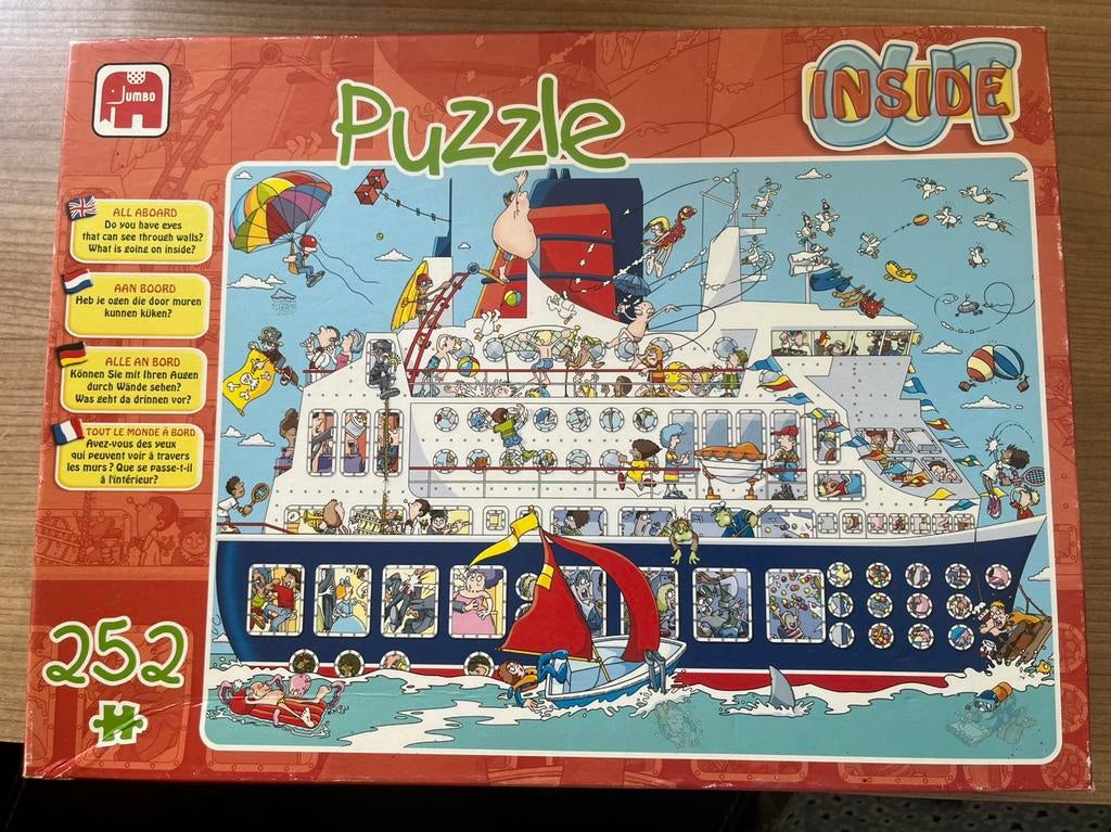 Puzzel wat er in de boot gebeurd 1000 stukjes, Ophalen, 500 t/m 1500 stukjes, Zo goed als nieuw
