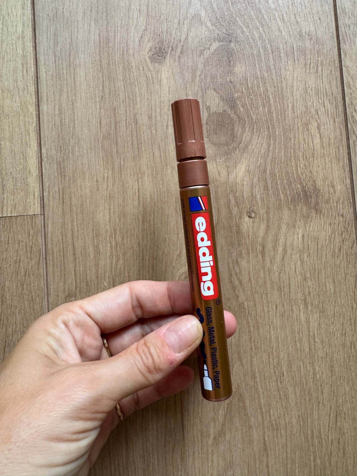 Edding 750 creative marker - koper, Hobby en Vrije tijd, Ophalen of Verzenden, Zo goed als nieuw, Potlood of Stift