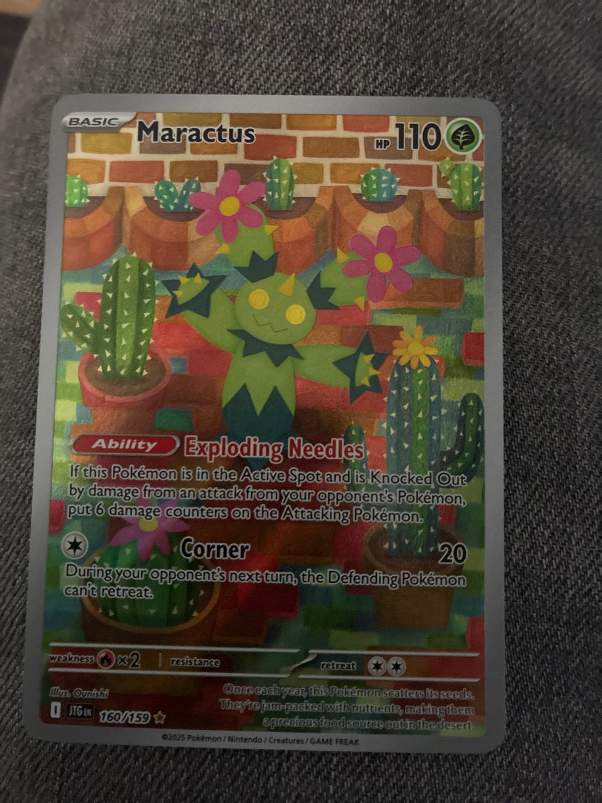 Maractus 160/159 - Pokémon Kaart - Zeldzaam, Ophalen of Verzenden, Zo goed als nieuw, Losse kaart