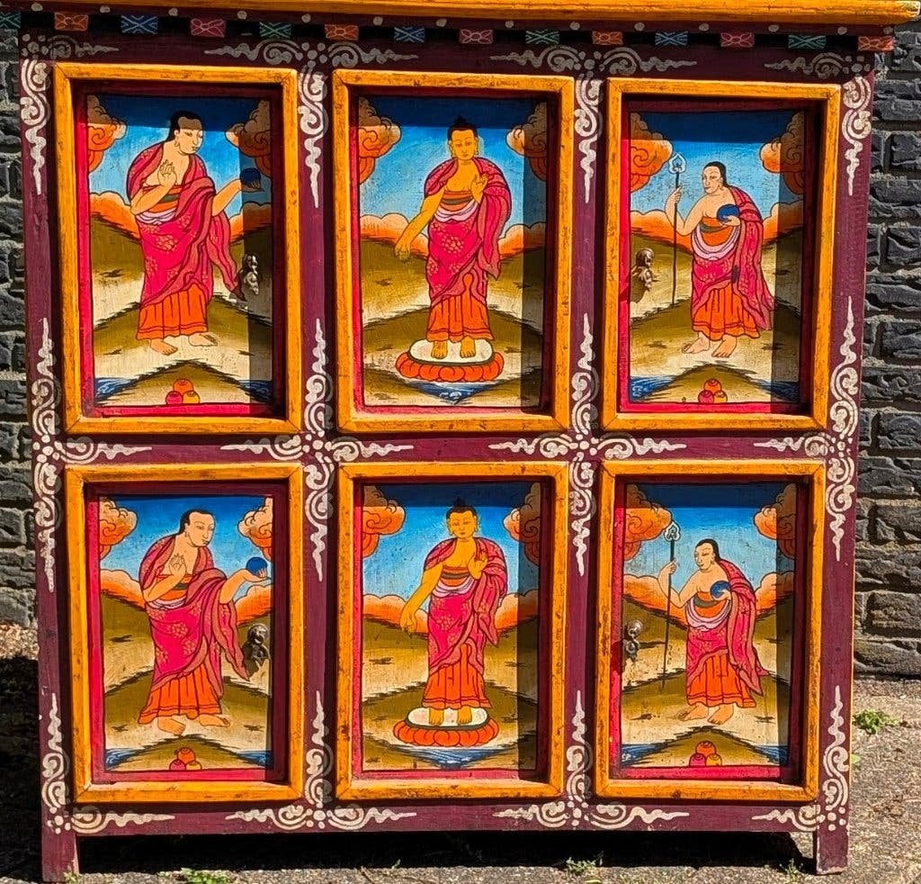kastje massief hout Tibet, Ophalen