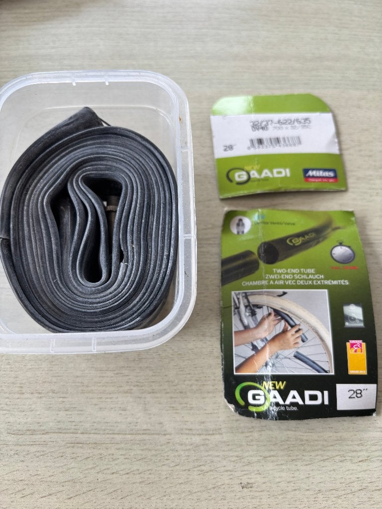 Gaadi Open Binnenband 28" SV, Fietsen en Brommers, Fietsonderdelen, Ophalen of Verzenden, Nieuw, Band, Rubber