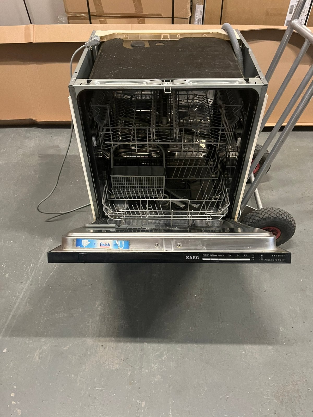 AEG F54052vi0 volledig geïntegreerd vaatwasser, Ophalen, Zo goed als nieuw, Inbouw, Minder dan 85 cm