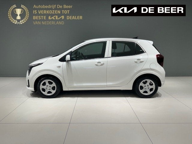 KIA Picanto 1.0 DPi 63pk 4-zits DynamicLine, 12 maanden, Stof, 4 stoelen, Wit