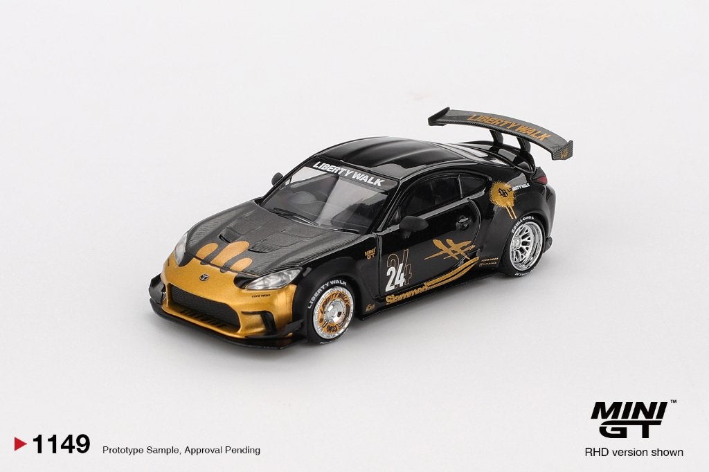 Mini GT 1/64 - Toyota GR86 LB-Nation Black / Gold Mgt452, Verzenden, Nieuw, Auto