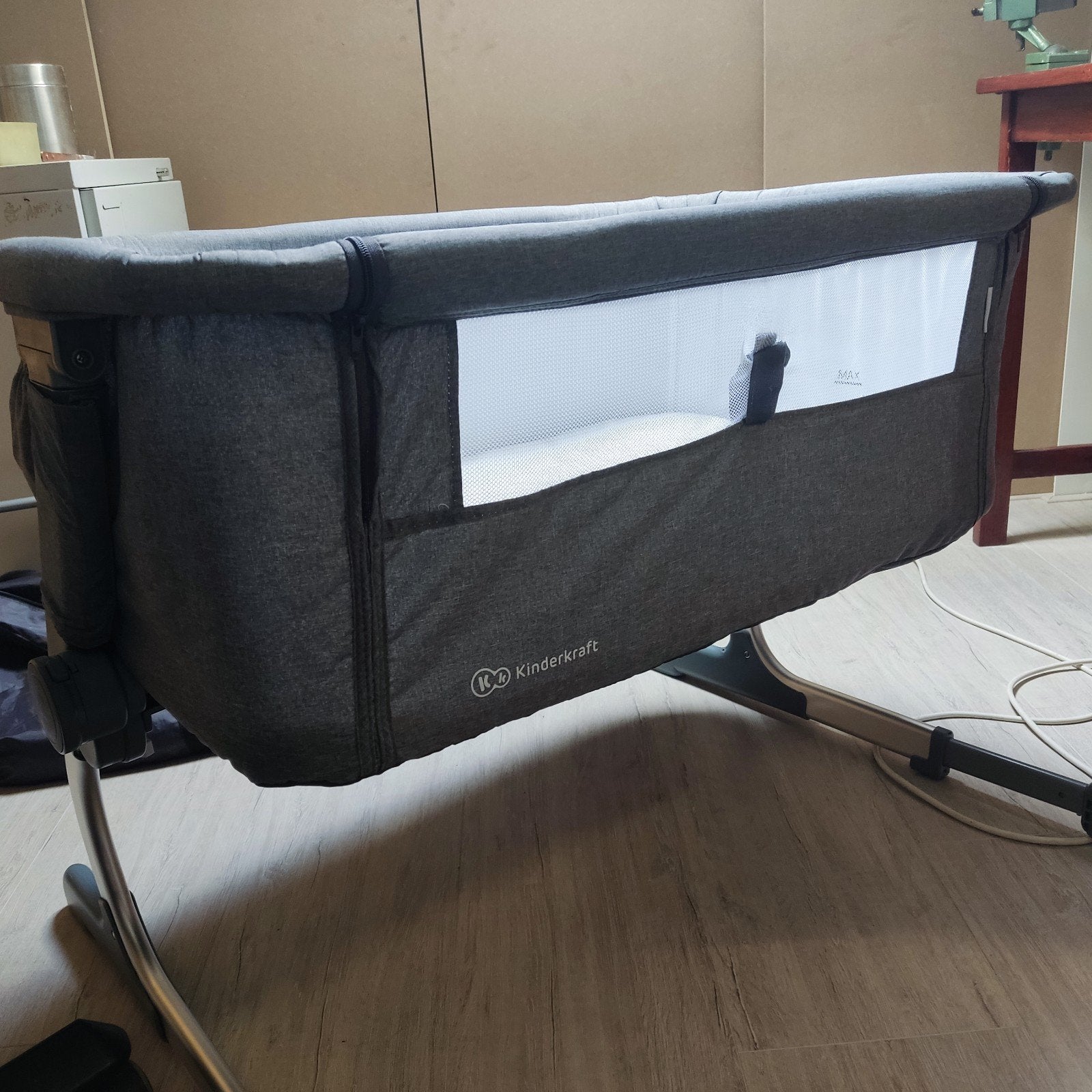Kinderkraft cosleeper - in hoogte verstelbaar, Huis en Inrichting, Ophalen, Verstelbaar, Gebruikt, Stof