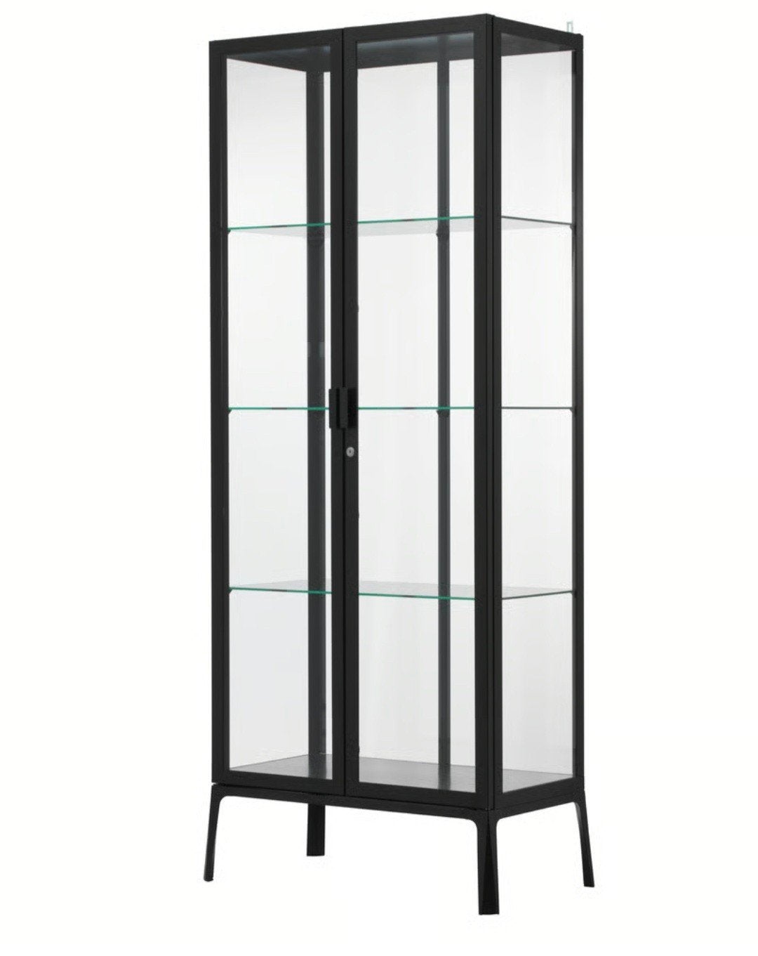 IKEA MILSBO Vitrinekast, antraciet, 73x175 cm, Ophalen