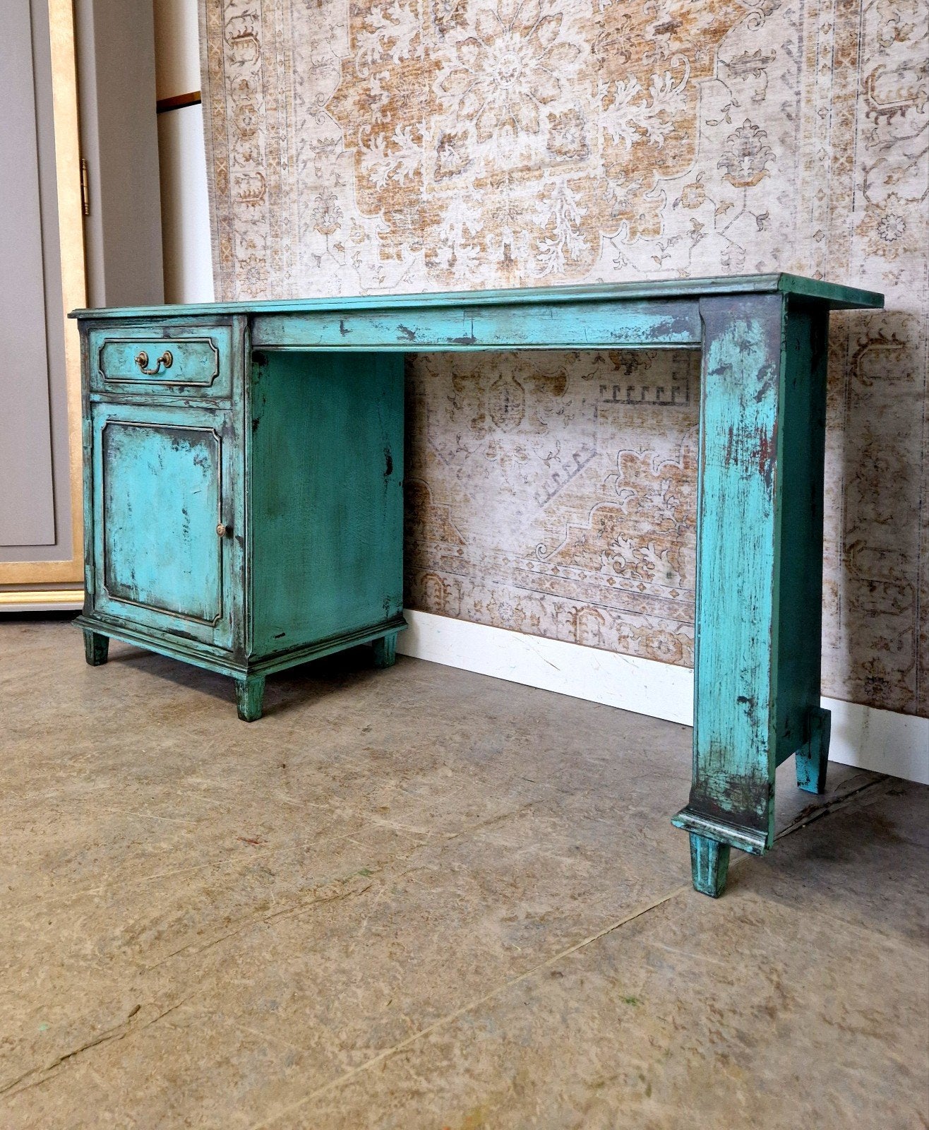 India Ibiza bureau/ vintage look desk, Donyavimin@gmail.com, Mina Donyavi Meubels, Ophalen of Verzenden, Zo goed als nieuw