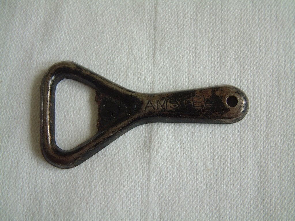 Oude opener doppenwipper flesopener Amstel, Ophalen of Verzenden, Gebruikt, Flesopener, Amstel