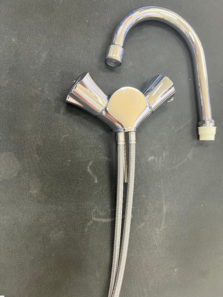 2x GROHE Costa-L wastafelmengkraan met ketting–nieuw in doos, Ophalen, Nieuw, Chroom, Kraan