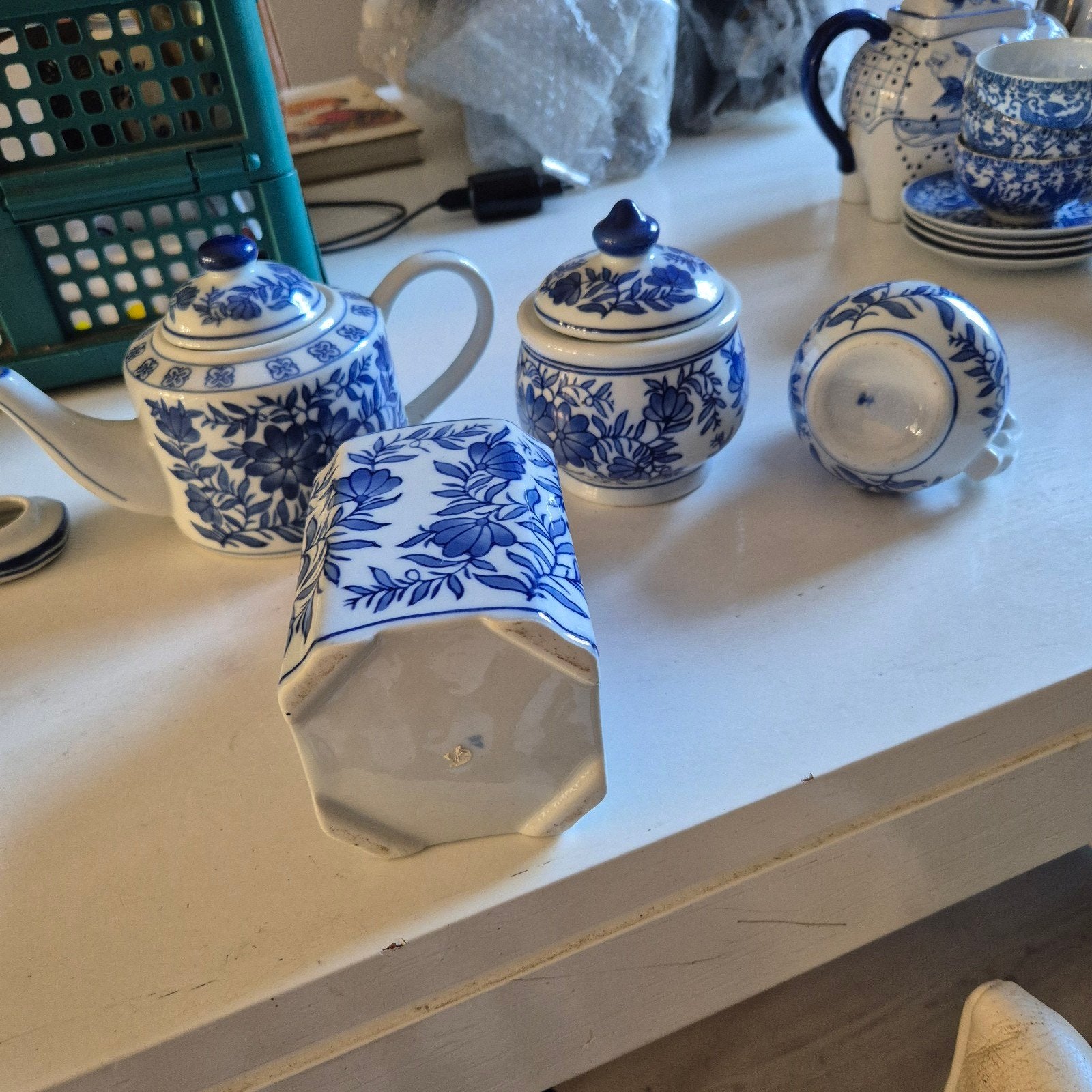 Delfts Blauw theeserviesje, onbeschadigd, Ophalen of Verzenden