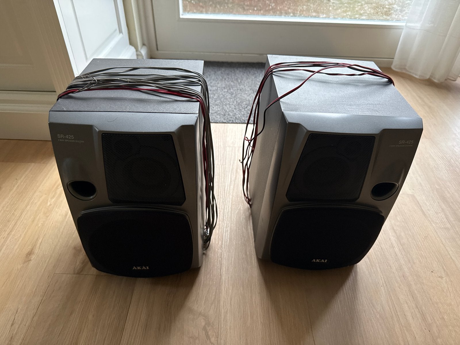AKAI SR-425 Stereo Speakers, Overige merken, Stereo speakers, Gebruikt, Inclusief kabels