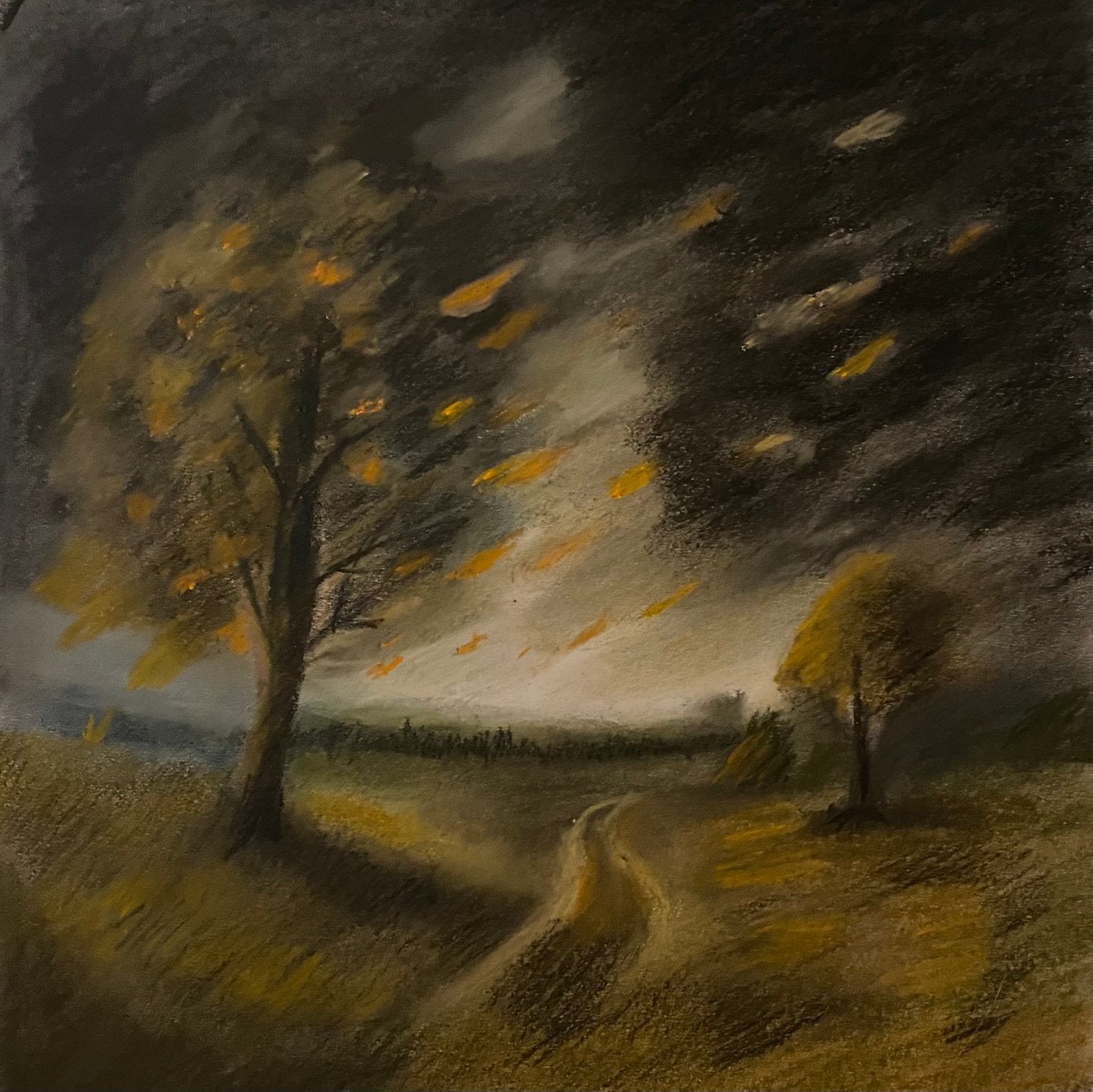 Winter’s taffeeltje, Verzenden, Impressionistisch, Landschap, Origineel werk