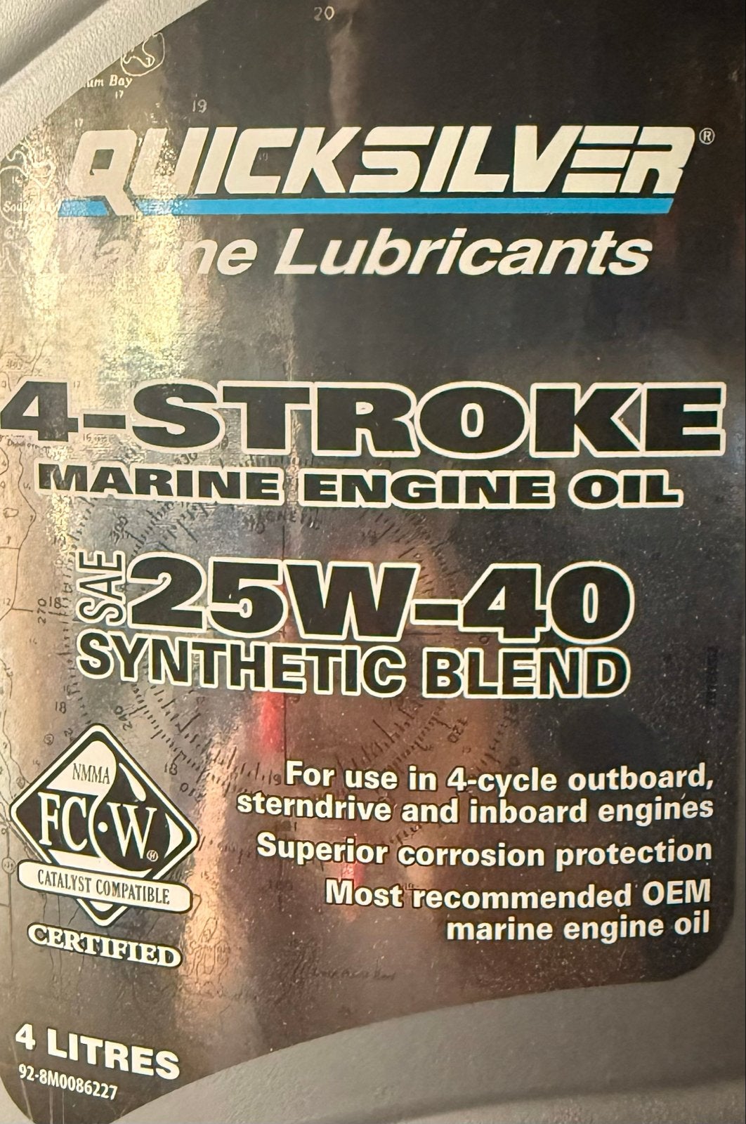 Quicksilver 4-takt 25W-40 synthetisch blend 4L, Watersport en Boten, Ophalen of Verzenden, Nieuw, Motor en Techniek