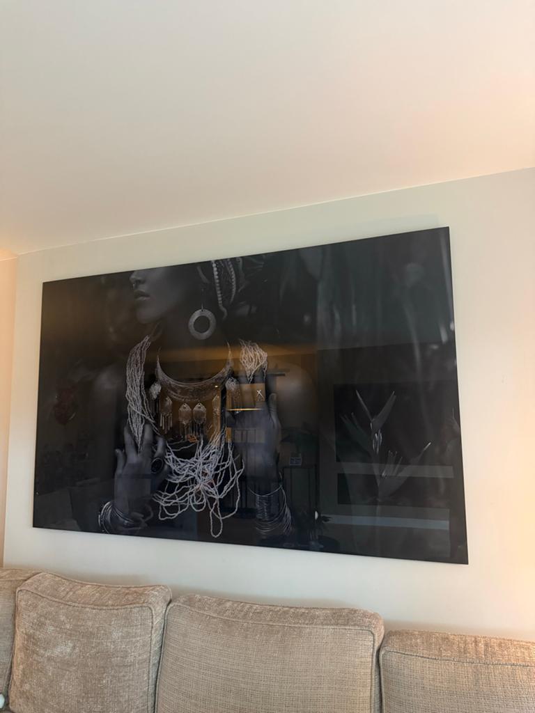 Groot zwart-wit schilderij van plexiglas, Antiek en Kunst, Kunst | Schilderijen | Abstract, Ophalen