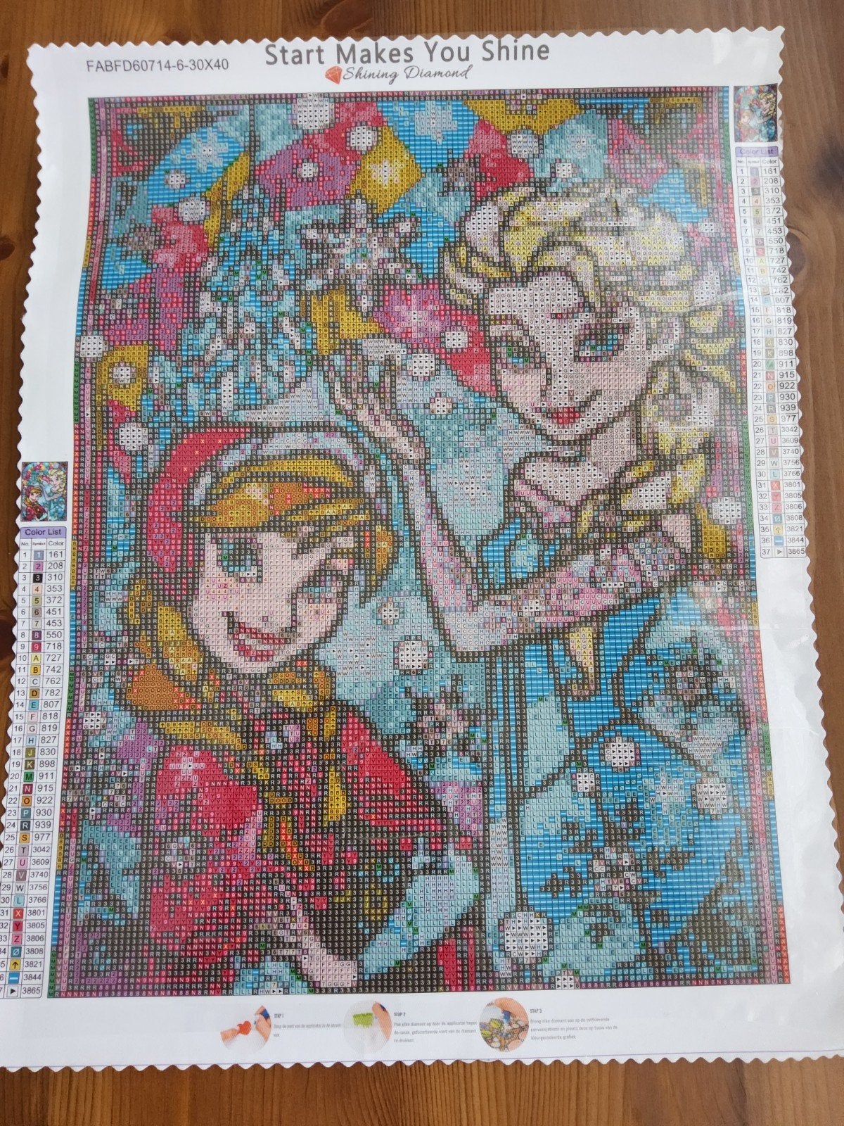 Diamond Painting Elsa & Anna met ab en fairydust steentjes, Ophalen of Verzenden, Nieuw, Knutselwerk