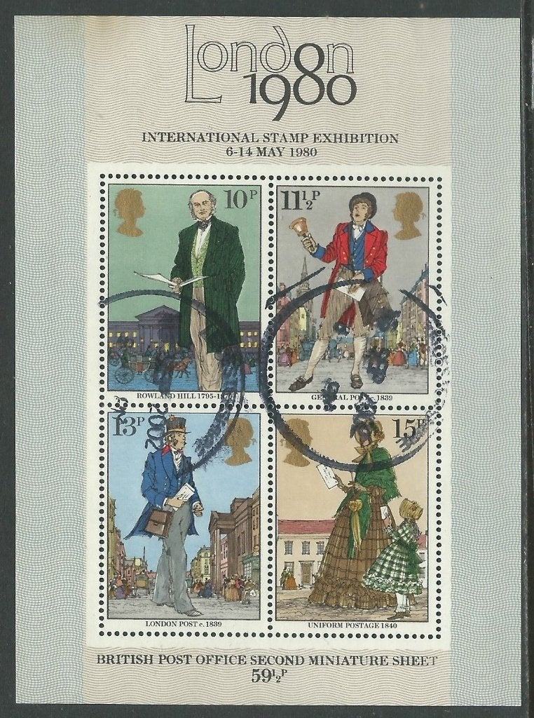 ENGELAND 1979 Rowland Hill Blokje, Michel: B-2, Gestempeld., Verzenden, Gestempeld