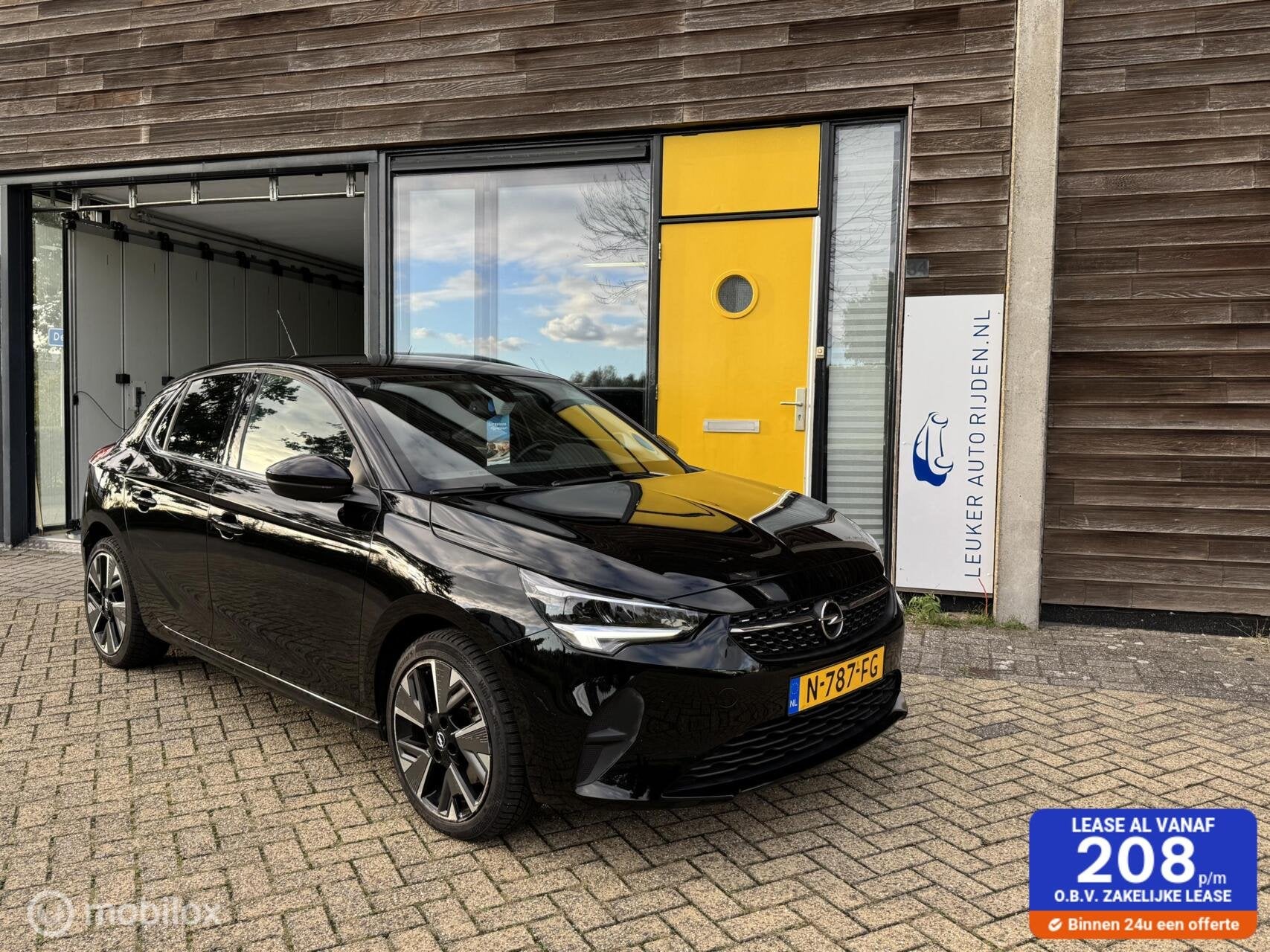 Opel Corsa-e GS Line 50 kWh|1e eig|NAP|Dealer ond|SOH 92,2%|, Auto's, 136 pk, Gebruikt, Verwarmde buitenspiegels, Zwart