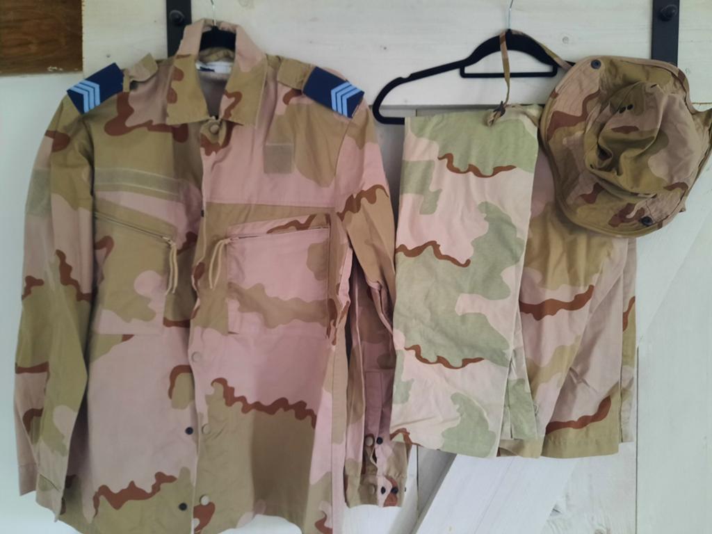 Uniform leger, defensie, desert, Ophalen of Verzenden, Luchtmacht, Nederland, Kleding of Schoenen