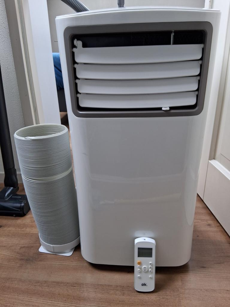 OK. OAC 2222 Mobiele Airconditioner - Koelen & Ontvochtigen, Ophalen, Gebruikt, Minder dan 60 m³, 3 snelheden of meer