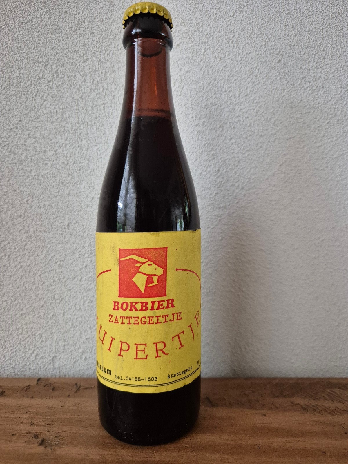 1992 fles ZATTEGEITJE KUIPERTJE BOK bier HEUKELUM. verzamel, Verzamelen, Biermerken, Ophalen of Verzenden, Zo goed als nieuw, Flesje(s)