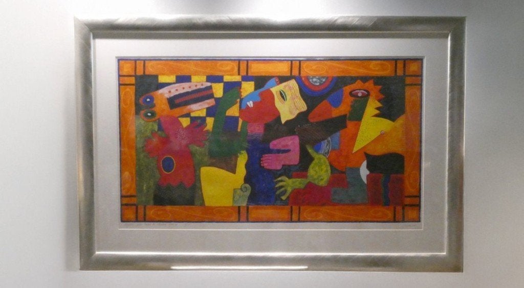 Clemens Briels - Algunos Gentes Hacen la Comedia, Otros No, Antiek en Kunst, Gelimiteerde oplage, Zeefdruk, Abstract, Ophalen