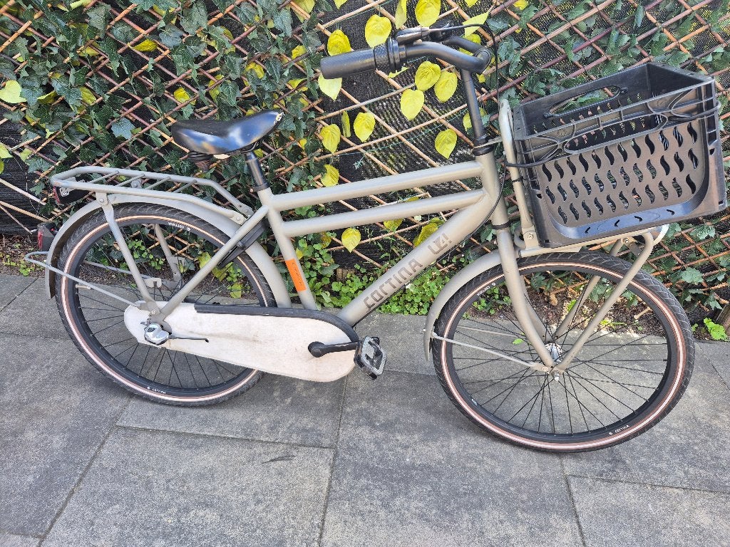 Cortina U4 24 inch transportfiets met krat, Ophalen, Versnellingen, Cortina U4, Gebruikt