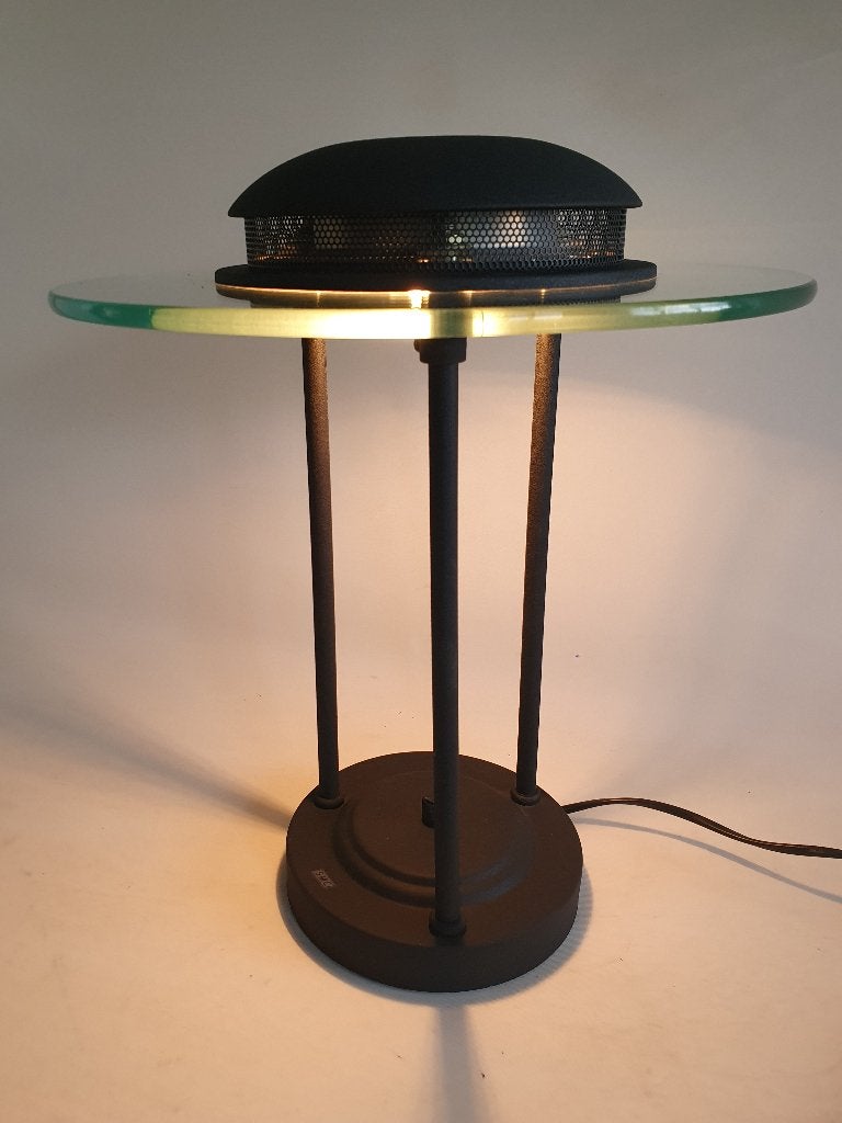 vintage tafellamp 80's design, Ophalen of Verzenden, Zo goed als nieuw, Glas, Design