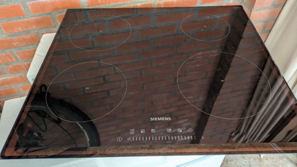 Inductiekookplaat Siemens, Witgoed en Apparatuur, Kookplaten, Ophalen, Gebruikt, 4 kookzones, Inbouw