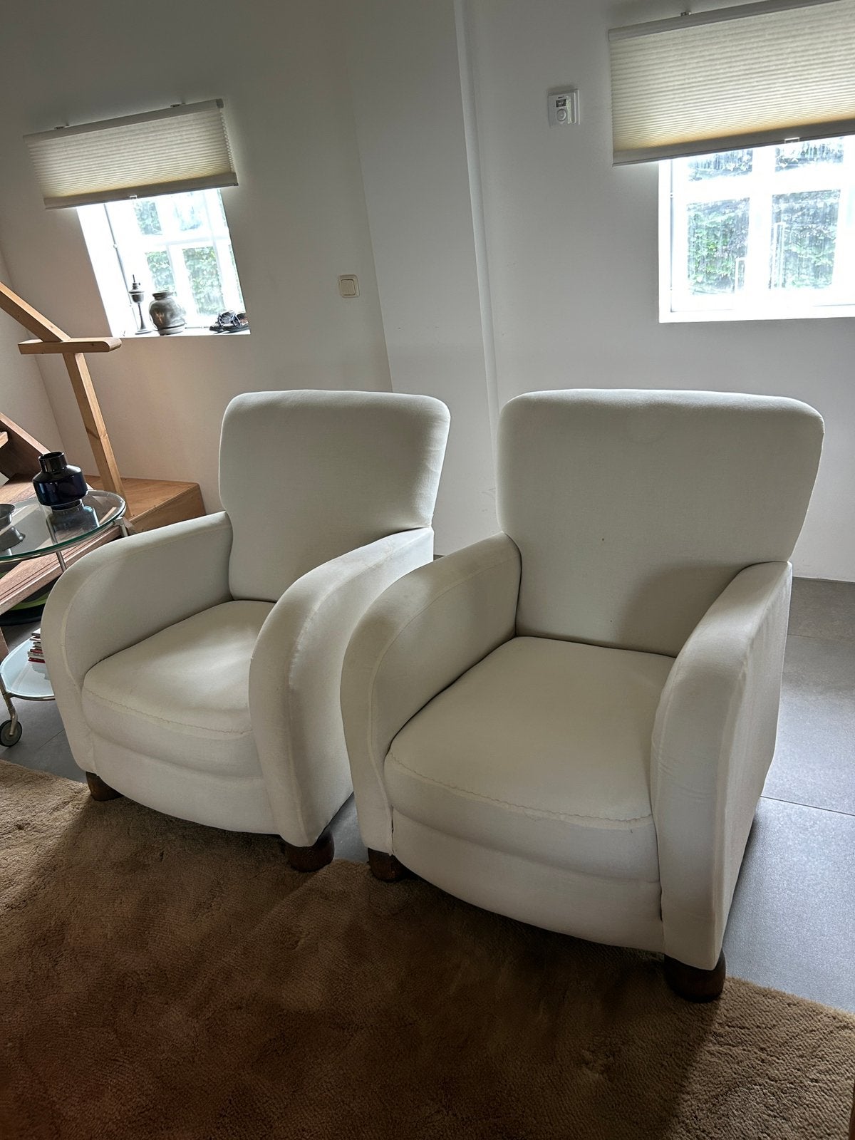 Gerestaureerde jaren ‘30 fauteuils - als nieuw, Ophalen, 75 tot 100 cm, Zo goed als nieuw, Stof