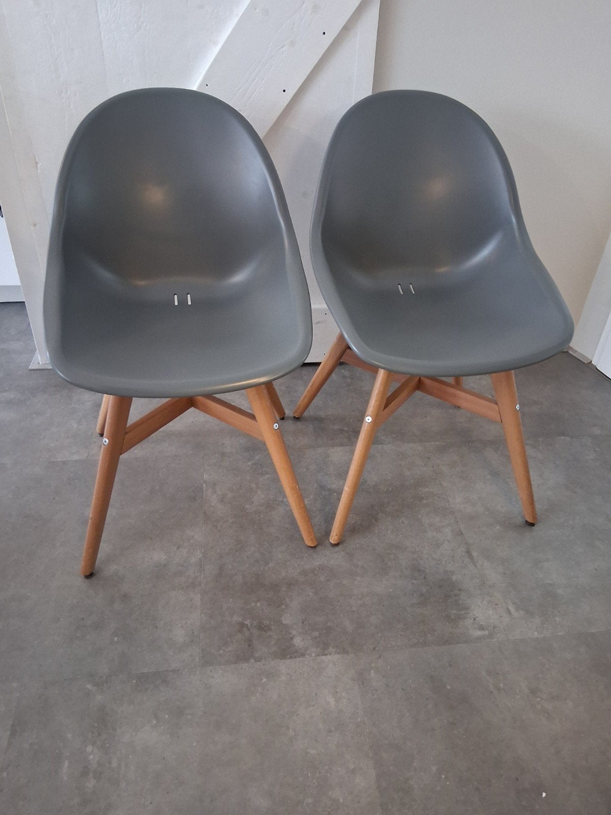 2 Ikea Fanbyn stoelen, Ophalen, Grijs, Twee