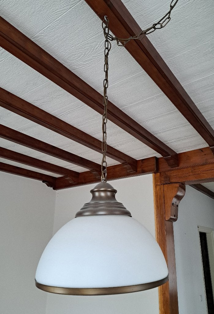Hang Lamp, Huis en Inrichting, Ophalen, Zo goed als nieuw, Glas, E27 (groot)