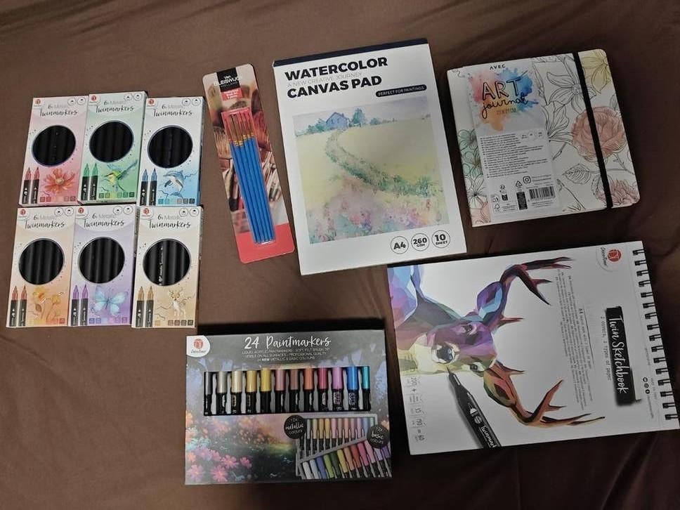 Nieuw Hobby pakket : Markers, Verfstiften & Sketchbooks, Ophalen of Verzenden, Nieuw