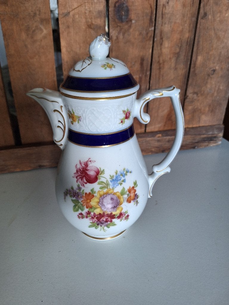Antieke Schumann Arzberg Germany Cobalt Koffiepot, Ophalen