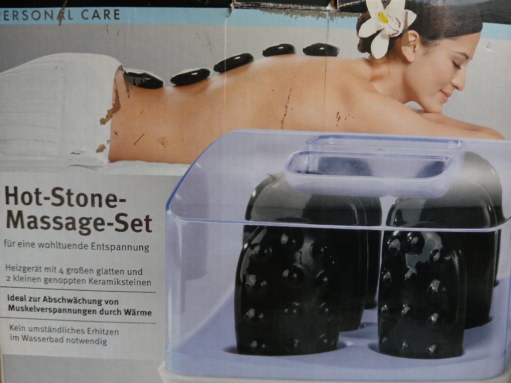 SilverCrest Hot-Stone Massage-Set - Ontspanning thuis, Ophalen, Zo goed als nieuw, Lichaamsverzorging