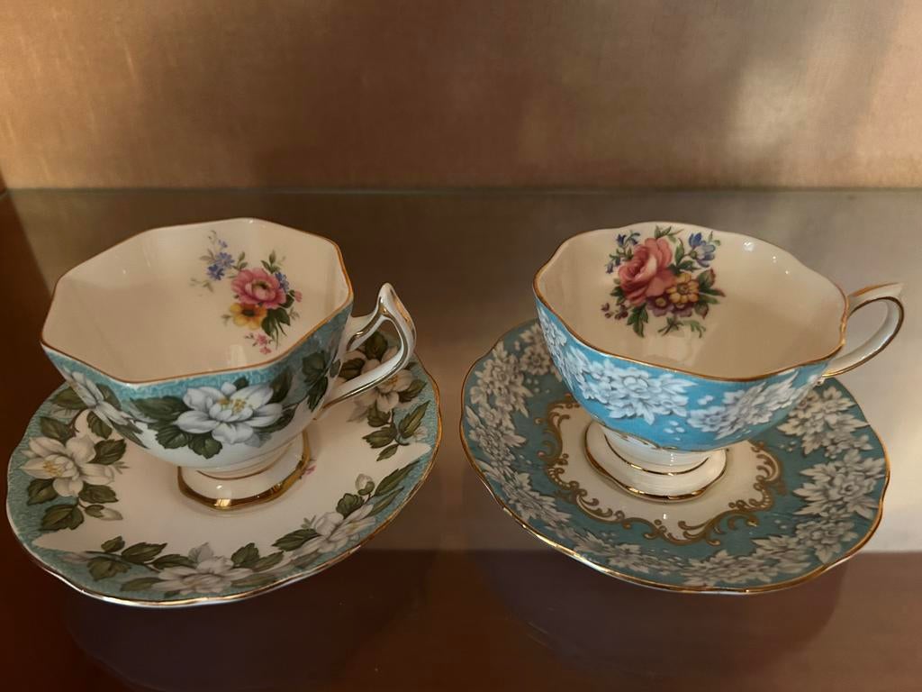 Diverse kop en schotels, waaronder Royal Albert en Limoges., Ophalen of Verzenden