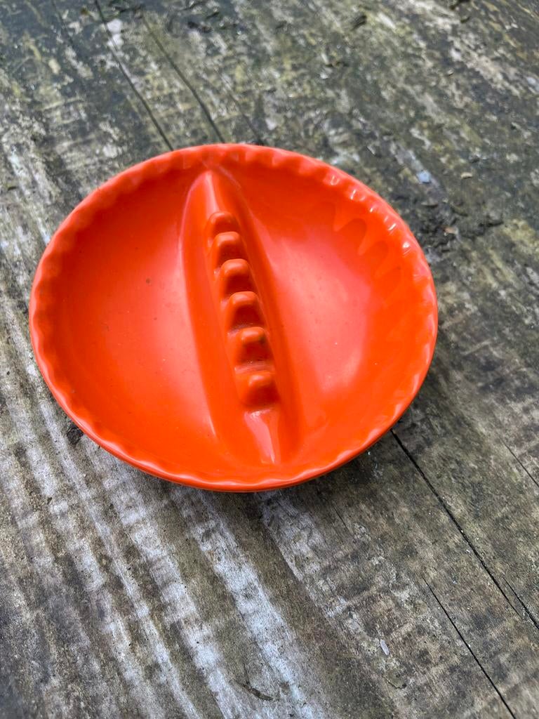 Asbak vintage oranje Anholt melamine €9,50 retro midcentury, Verzamelen, Ophalen of Verzenden, Huis en Inrichting