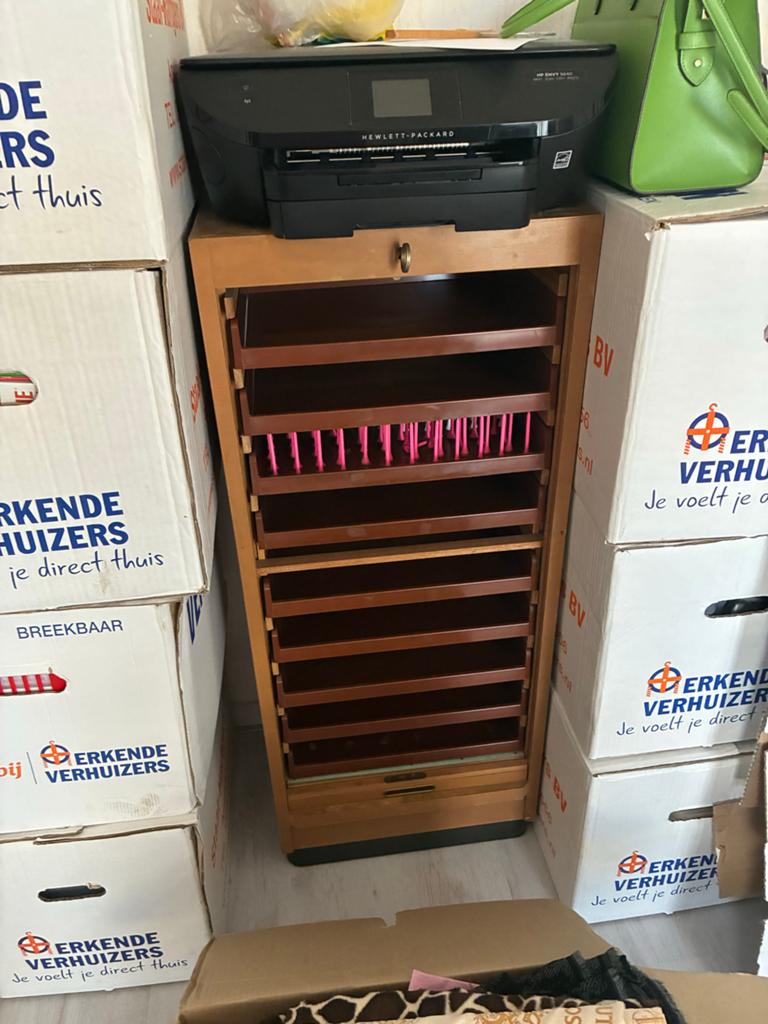 Kastje met rolluik - Vintage opbergkast, Ophalen
