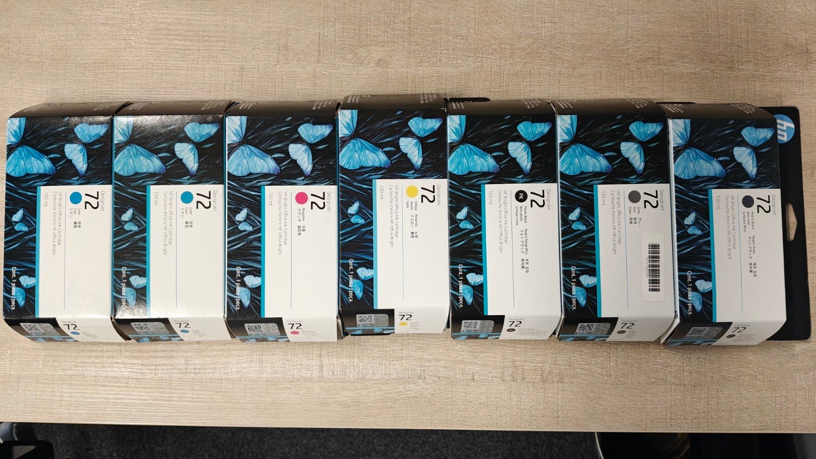 7x HP 72 Inktcartridges voor DesignJet T610, T1100, T1200, Ophalen of Verzenden