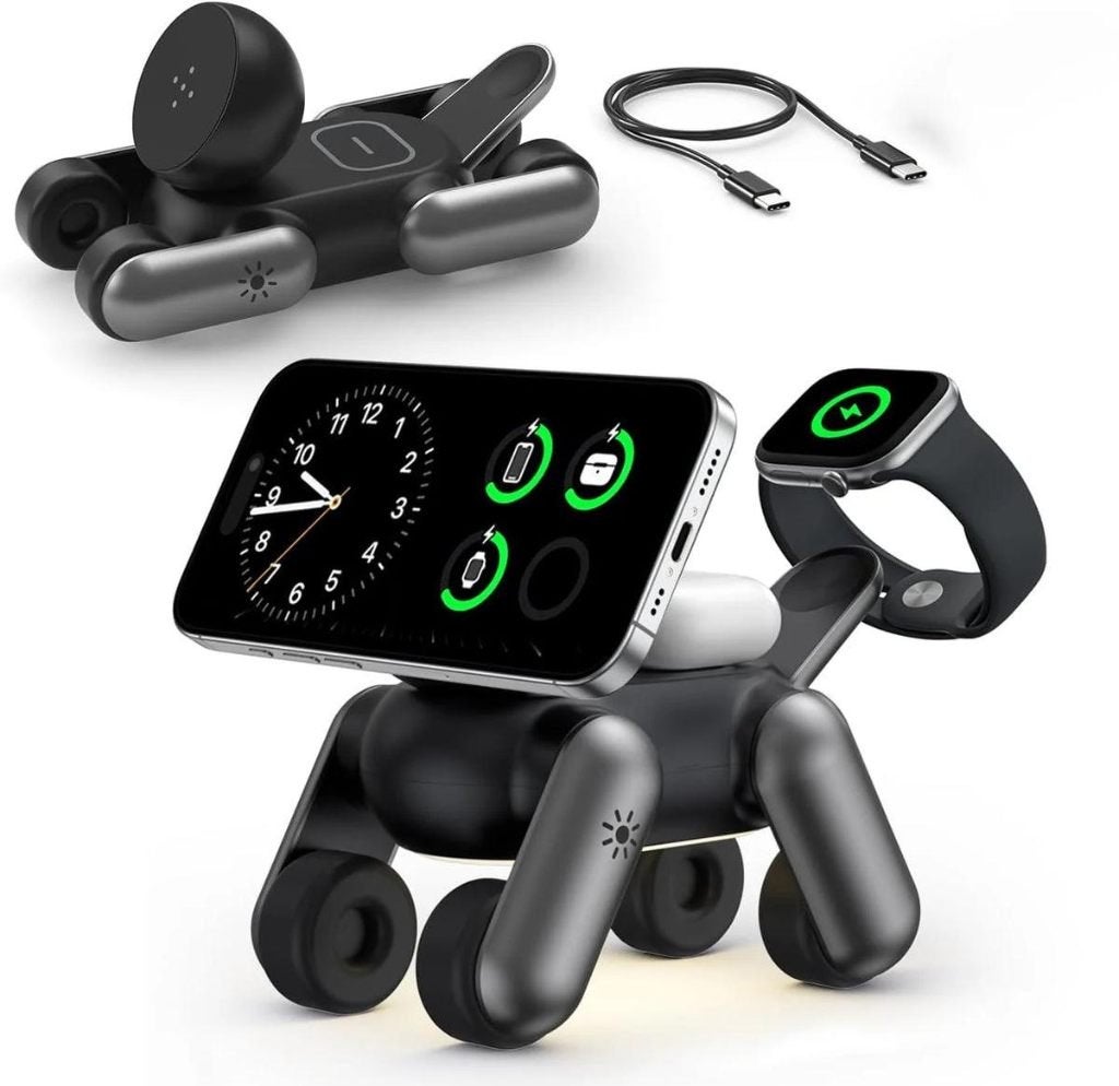 3-in-1 Draadloze Oplader 25W – iPhone & Watch, USB-C, Verzenden, Oplaadstation, Nieuw