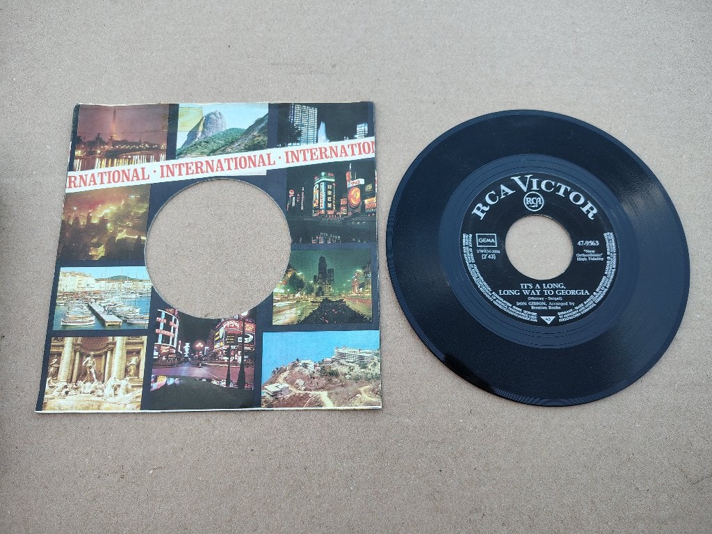 Single: Don Gibson - It's A Long, Long Way To Geo (1968) USA, Cd's en Dvd's, Vinyl Singles, Verzenden, Gebruikt, 7 inch, Pop