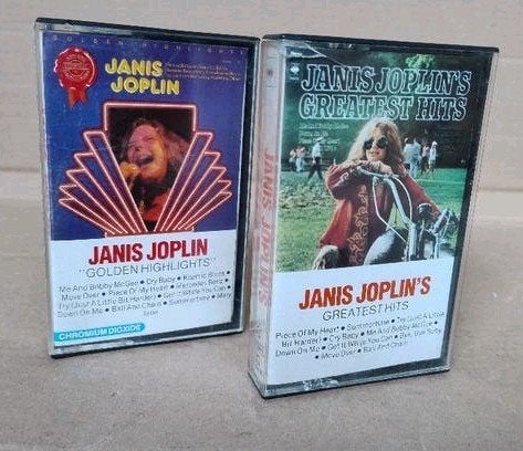 2 muziek cassettes van Janis Joplin, Cd's en Dvd's, Cassettebandjes, Gebruikt, Origineel, Rock en Metal, 2 t/m 25 bandjes, Met bewaardoos, rek of koffer