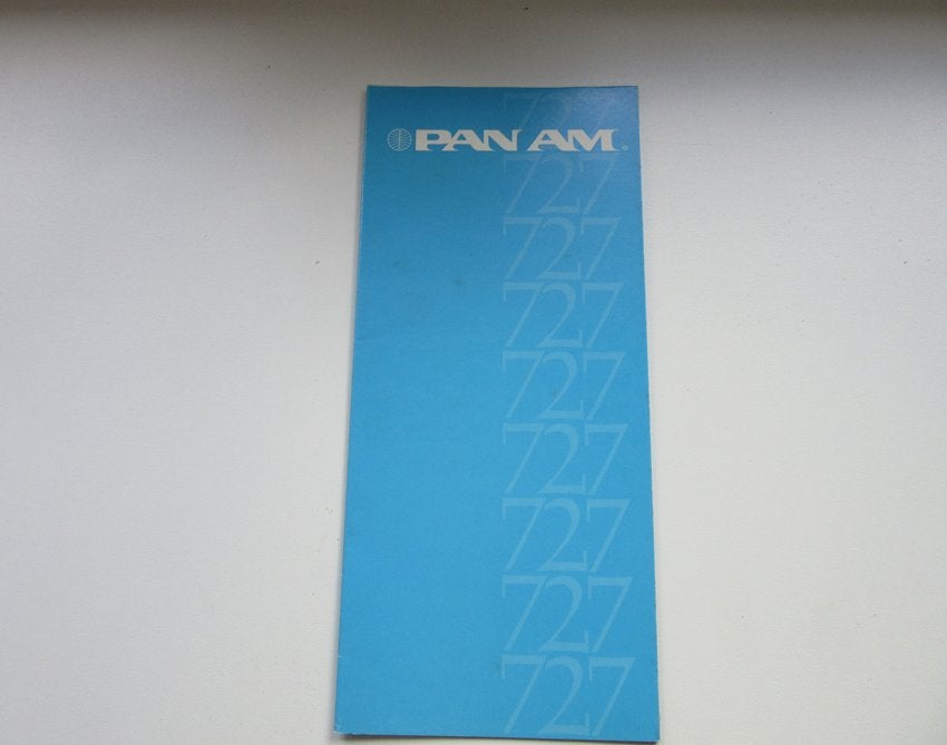 Pan Am 727 brochure, Verzamelen, Verzenden, Gebruikt, Overige typen